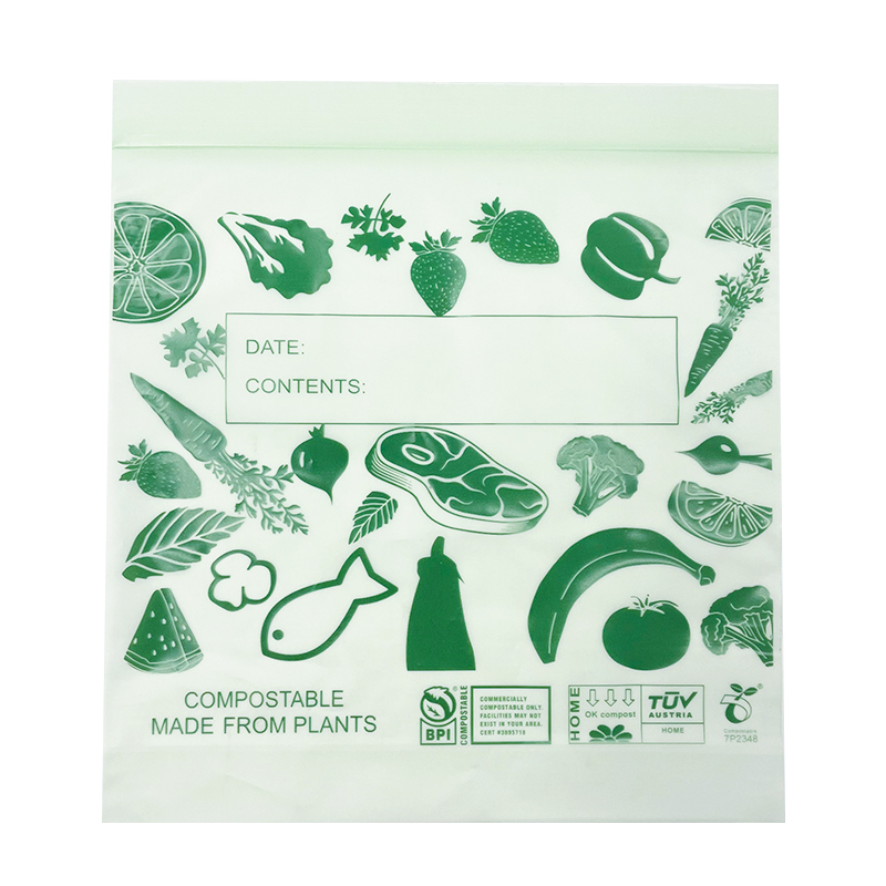 100% Home Compostable Food Storage Zipper Bags