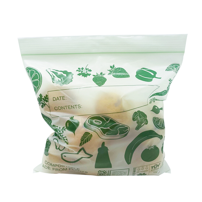 100% Home Compostable Food Storage Zipper Bags