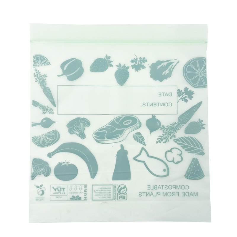 100% Home Compostable Food Storage Zipper Bags