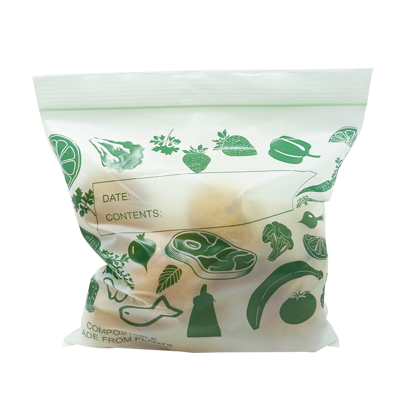 100% Home Compostable Food Storage Zipper Bags