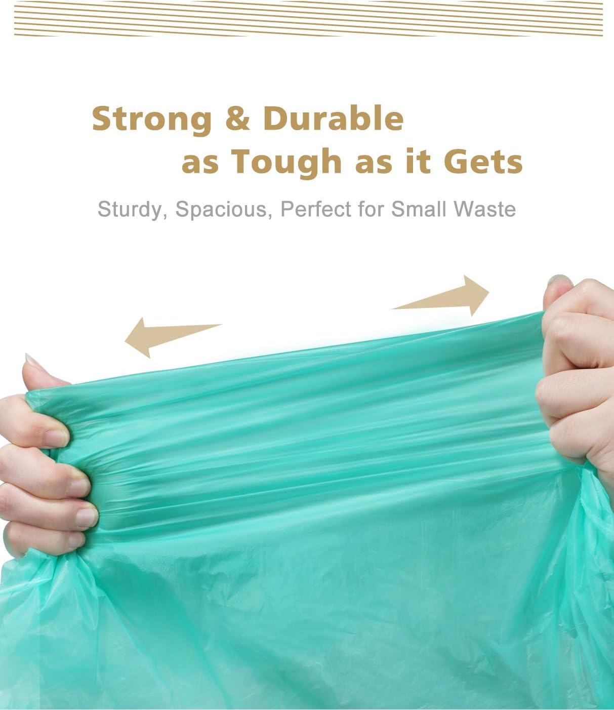BiolegeenDG Compostable 4 Gallon Drawstring Trash Bags