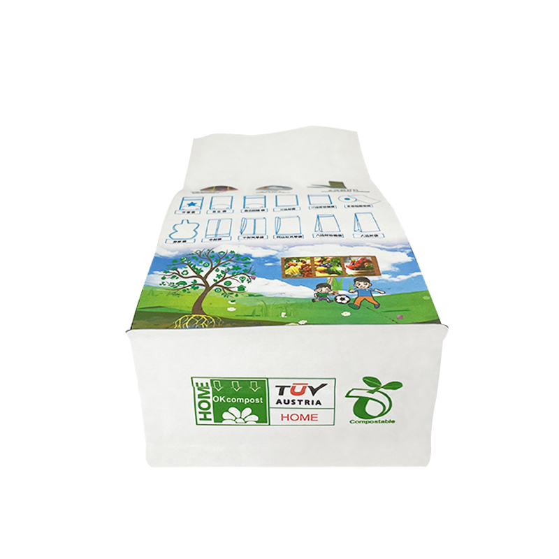 Compostable White kraft paper side gusset stand up Nuts Bag