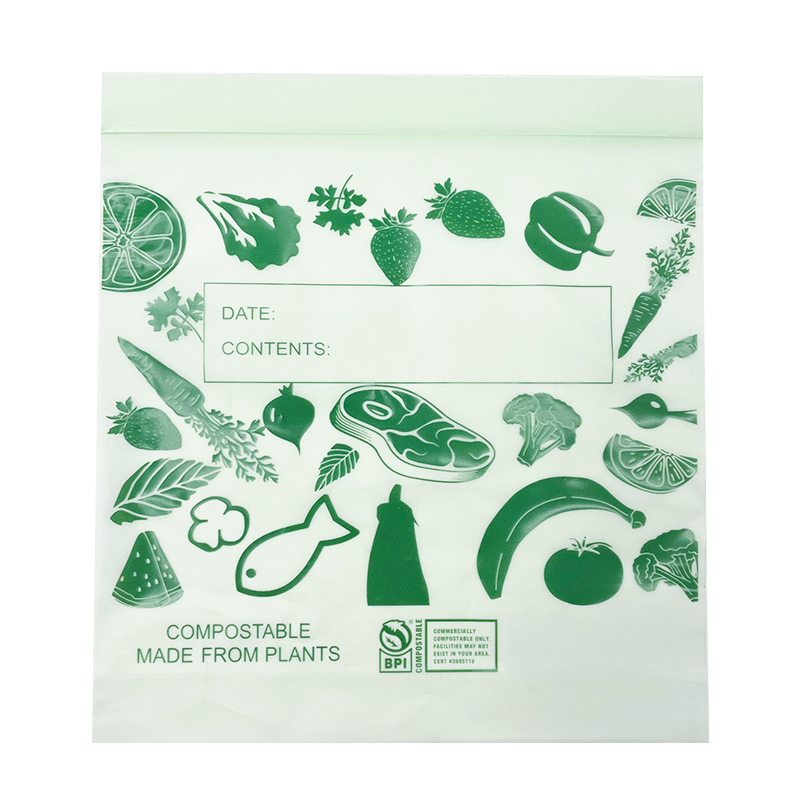 100% Home Compostable Food Storage Zipper Bags