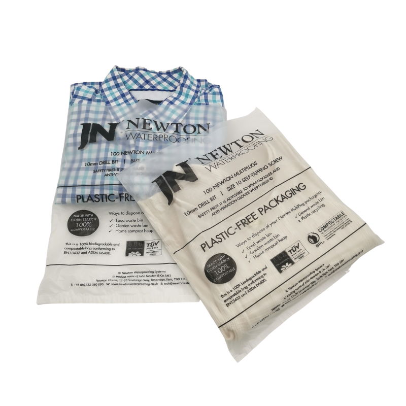 Custom Home Compostable Unsealed Clothing Bag