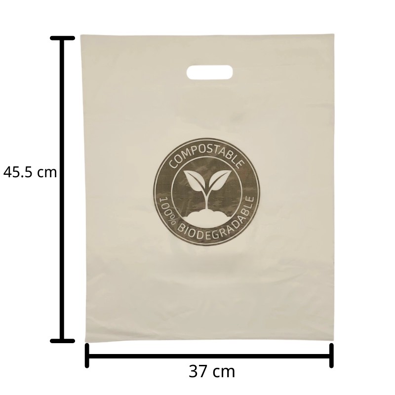 W37*L45.5cm Home Compostable Handle Bag