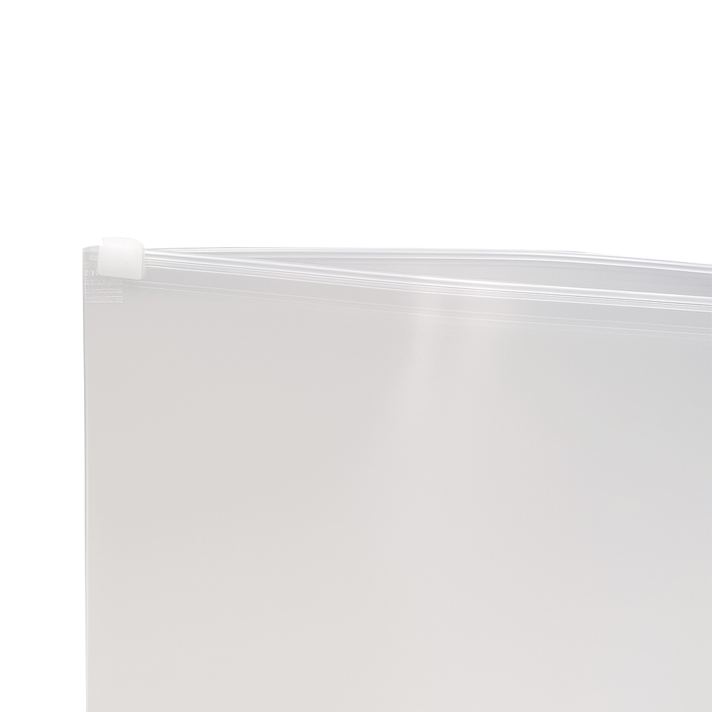 Custom Half Transparent Home Compostable Stand Up Slider Gusset Bag