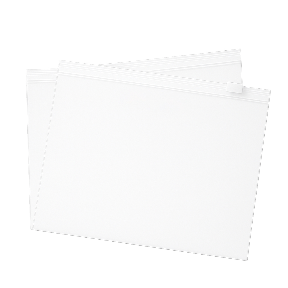 Custom Half Transparent Home Compostable Stand Up Slider Gusset Bag