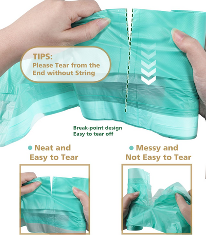 BiolegeenDG Compostable 4 Gallon Drawstring Trash Bags