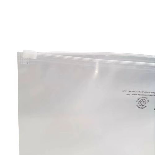 Custom Half Transparent Home Compostable Stand Up Slider Gusset Bag