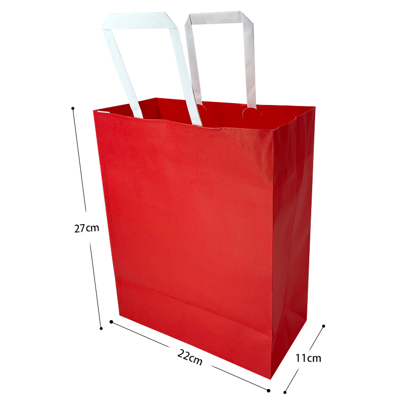 Kraft Paper Retail Shopping Bags W/ Flat Handle