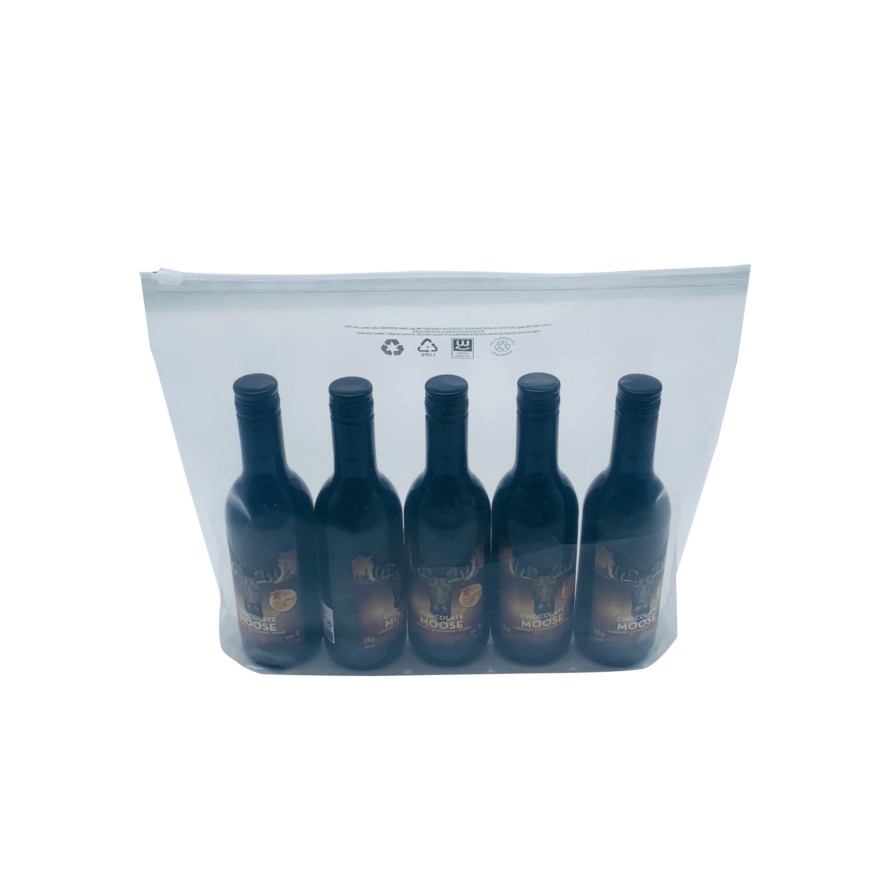 Custom Half Transparent Home Compostable Stand Up Slider Gusset Bag