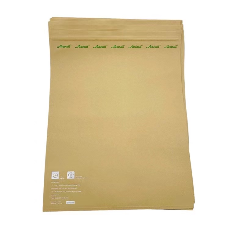 Kraft Paper Reclosable Zipper Pouch