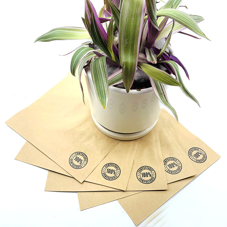 Laminated Kraft Paper Stand Up Zipper Pouch 