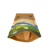 Laminated Kraft Paper Stand Up Zipper Pouch w/Rectangular Window