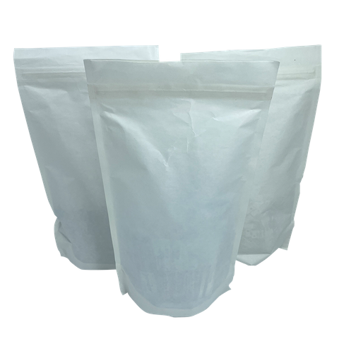 Custom Coated Kraft Paper Stand Up Zipper Pouch 