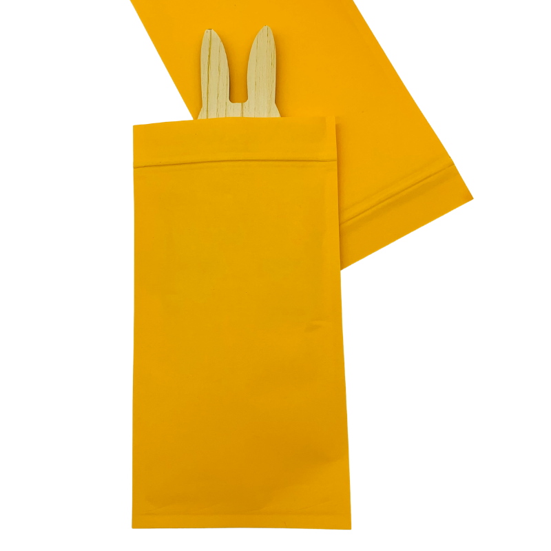 H0001 Yellow Kraft Paper Zip lock Envelope pouch 