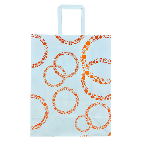 Kraft Paper Retail Shopping Bags W/ Flat Handle