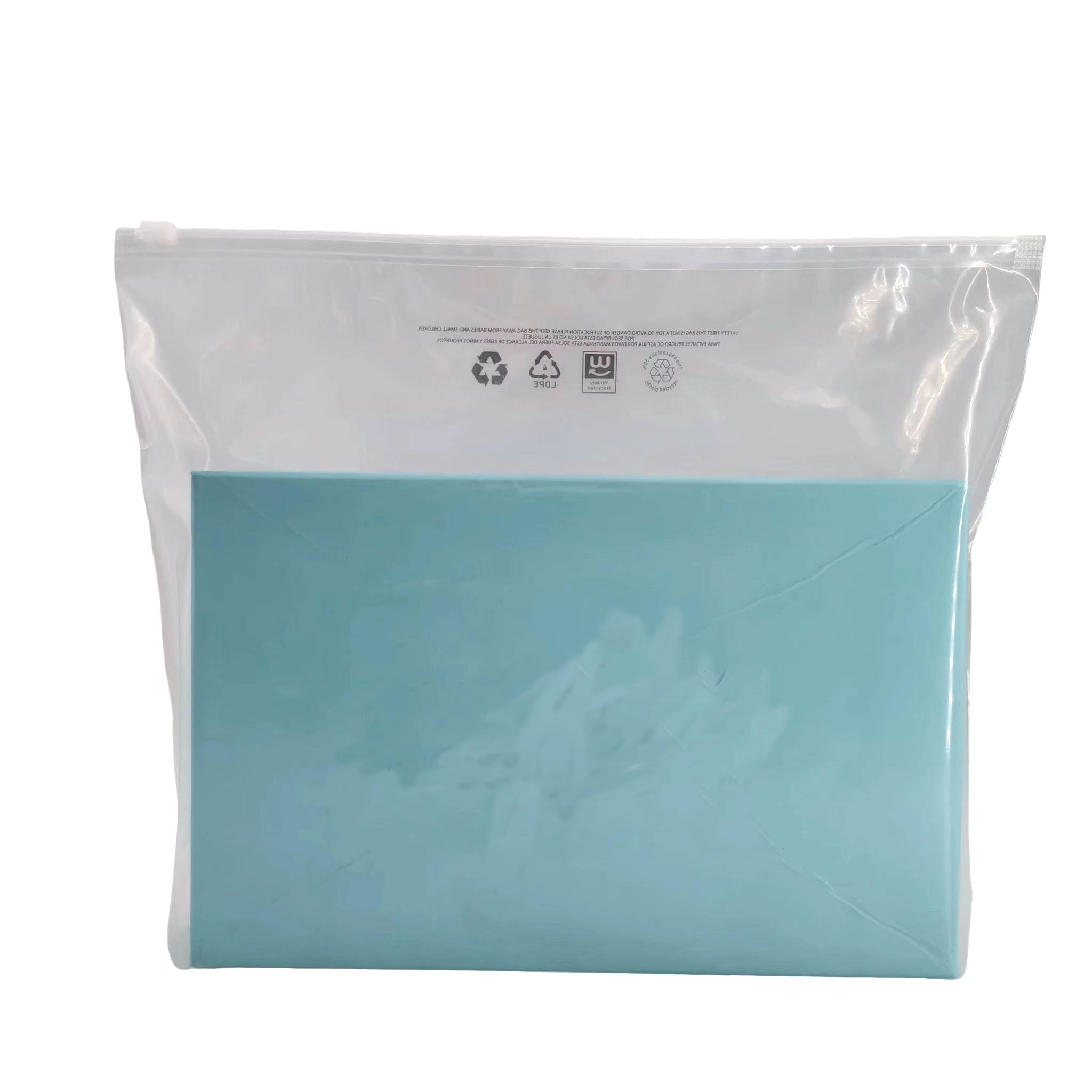 Custom Half Transparent Home Compostable Stand Up Slider Gusset Bag