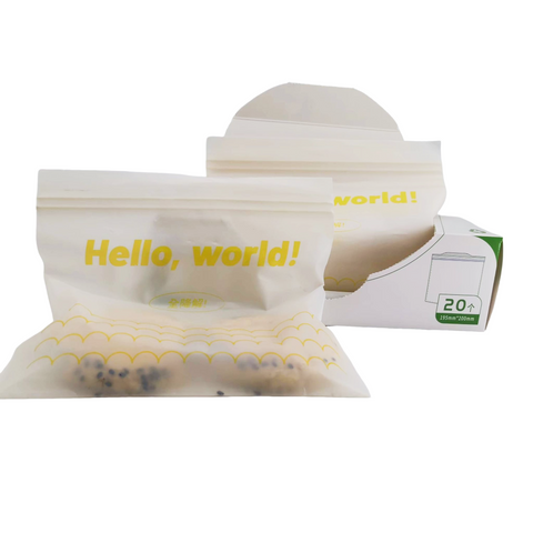 Home Compostable Zipper Freezer Storage Bag 