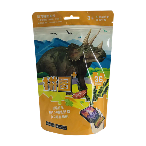 Toy Jigsaw Puzzle Stand Up Mylar Pouch