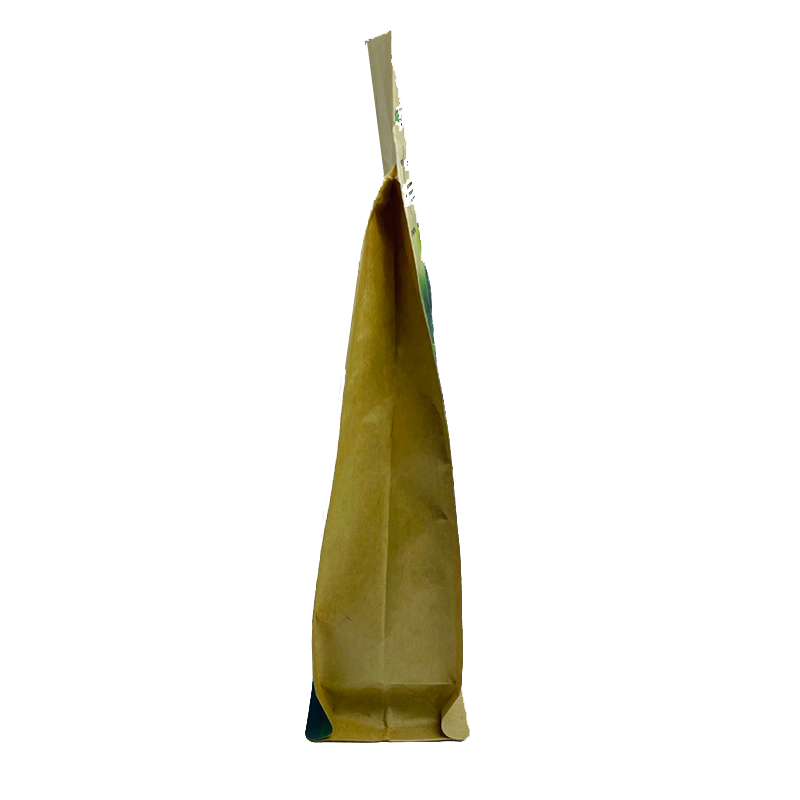 Kraft Paper Eight-Side Seal Zipper Stand Up Pouch 