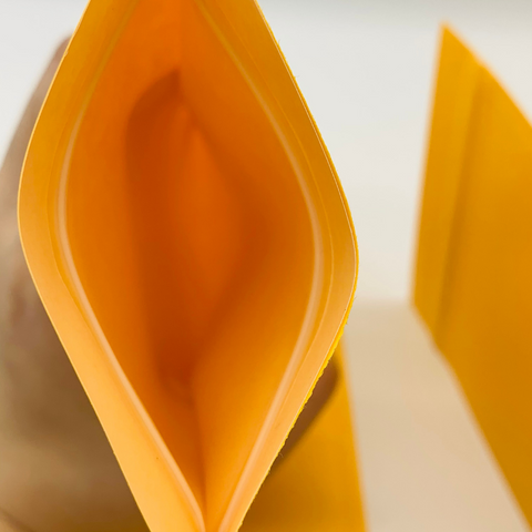 H0001 Yellow Kraft Paper Zip lock Envelope pouch 