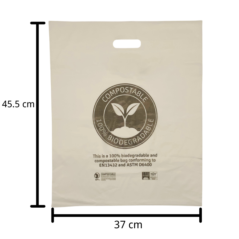 W37*L45.5cm Home Compostable Handle Bag