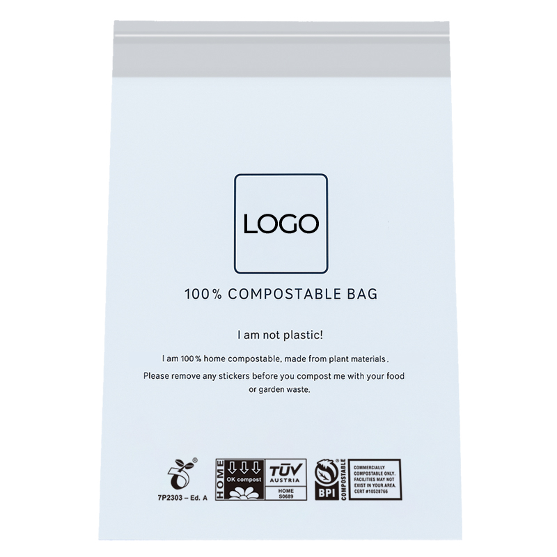 0.035mm Home Compostable Self Adhesive Bag