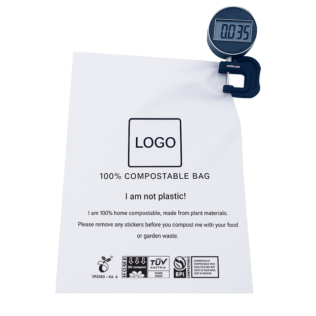 0.035mm Home Compostable Self Adhesive Bag