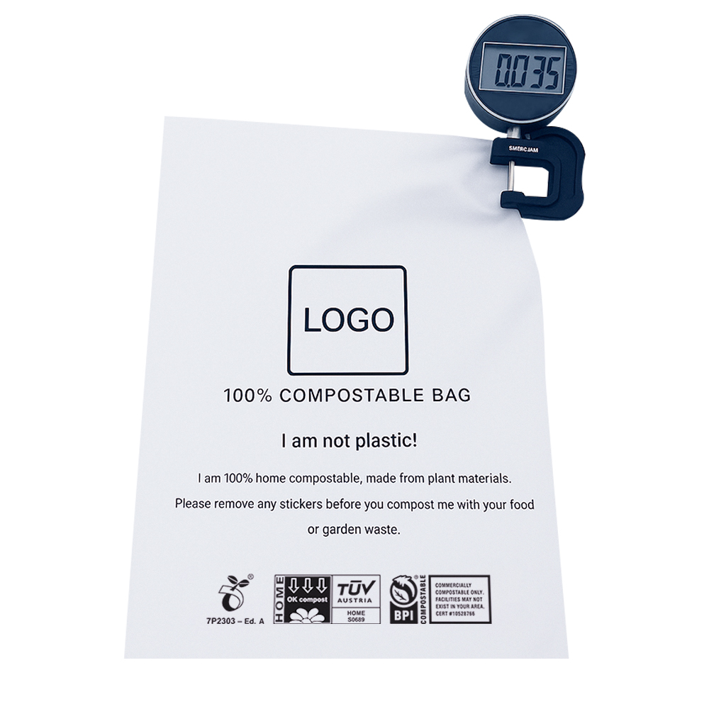 0.035mm Home Compostable Self Adhesive Bag